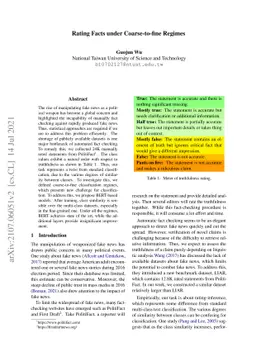 Rating Facts under Coarse-to-fine Regimes