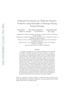 Calibrated Uncertainty for Molecular Property Prediction using Ensembles
  of Message Passing Neural Networks