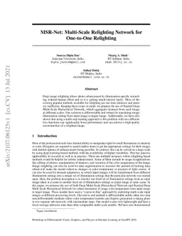 MSR-Net: Multi-Scale Relighting Network for One-to-One Relighting