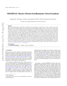 MINERVAS: Massive INterior EnviRonments VirtuAl Synthesis