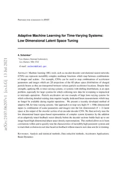Adaptive Machine Learning for Time-Varying Systems: Low Dimensional
  Latent Space Tuning