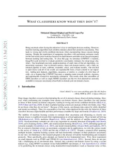 What classifiers know what they don't?