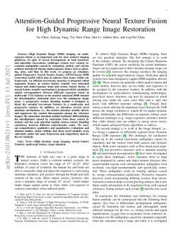 Attention-Guided Progressive Neural Texture Fusion for High Dynamic
  Range Image Restoration
