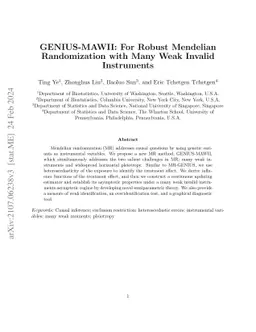 GENIUS-MAWII: For Robust Mendelian Randomization with Many Weak Invalid
  Instruments