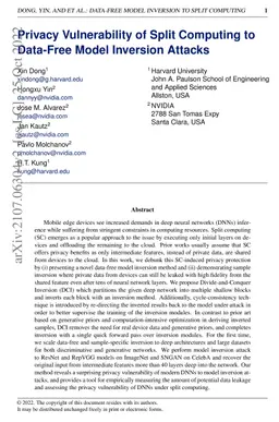 Privacy Vulnerability of Split Computing to Data-Free Model Inversion
  Attacks