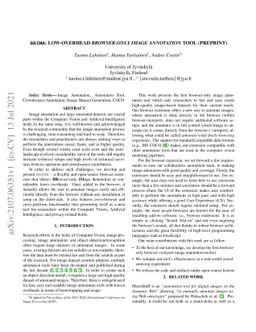 BRIMA: low-overhead BRowser-only IMage Annotation tool (Preprint)