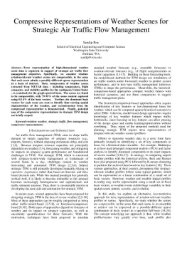 Compressive Representations of Weather Scenes for Strategic Air Traffic
  Flow Management