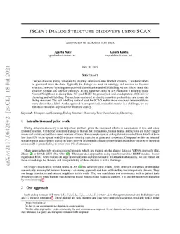 TSCAN : Dialog Structure discovery using SCAN