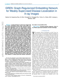 GREN: Graph-Regularized Embedding Network for Weakly-Supervised Disease
  Localization in X-ray Images