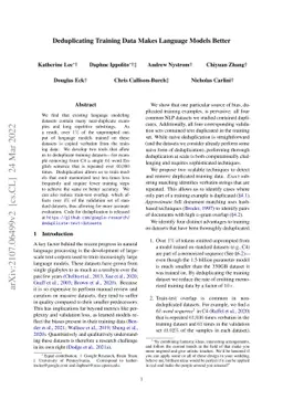 Deduplicating Training Data Makes Language Models Better