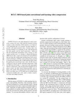 RCLC: ROI-based joint conventional and learning video compression