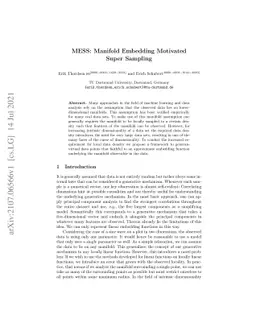 MESS: Manifold Embedding Motivated Super Sampling