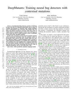 DeepMutants: Training neural bug detectors with contextual mutations