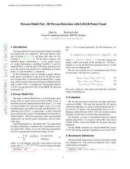 Person-MinkUNet: 3D Person Detection with LiDAR Point Cloud