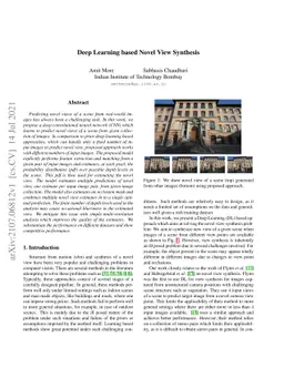Deep Learning based Novel View Synthesis
