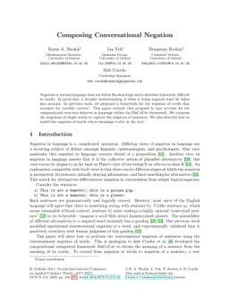 Composing Conversational Negation
