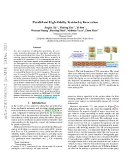 Parallel and High-Fidelity Text-to-Lip Generation