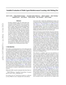 Scalable Evaluation of Multi-Agent Reinforcement Learning with Melting
  Pot