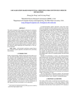 Localization Based Sequential Grouping for Continuous Speech Separation