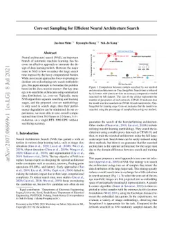 Core-set Sampling for Efficient Neural Architecture Search
