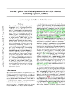 Scalable Optimal Transport in High Dimensions for Graph Distances,
  Embedding Alignment, and More