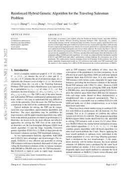 Reinforced Hybrid Genetic Algorithm for the Traveling Salesman Problem