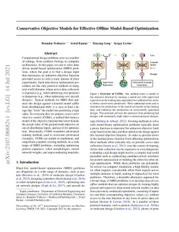 Conservative Objective Models for Effective Offline Model-Based
  Optimization