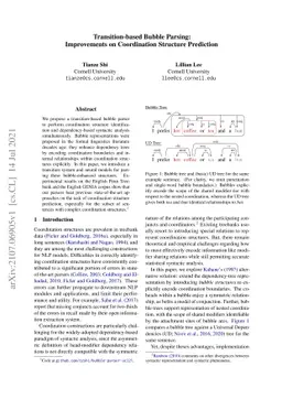 Transition-based Bubble Parsing: Improvements on Coordination Structure
  Prediction