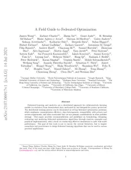 A Field Guide to Federated Optimization