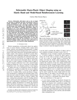 Deformable Elasto-Plastic Object Shaping using an Elastic Hand and
  Model-Based Reinforcement Learning