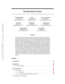 The Benchmark Lottery