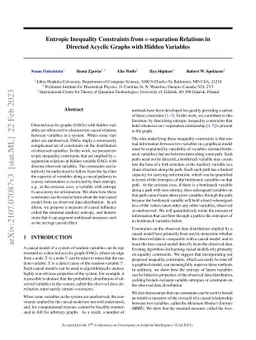Entropic Inequality Constraints from $e$-separation Relations in
  Directed Acyclic Graphs with Hidden Variables