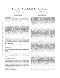 Uncertainty-Aware Reliable Text Classification