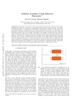 Collision Avoidance Using Spherical Harmonics