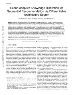 Scene-adaptive Knowledge Distillation for Sequential Recommendation via
  Differentiable Architecture Search
