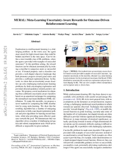 MURAL: Meta-Learning Uncertainty-Aware Rewards for Outcome-Driven
  Reinforcement Learning