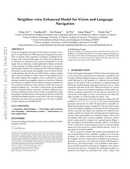 Neighbor-view Enhanced Model for Vision and Language Navigation
