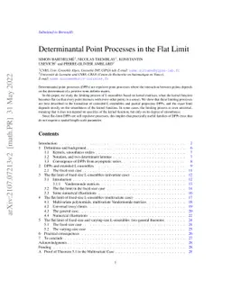 Determinantal Point Processes in the Flat Limit
