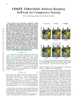 COAST: COntrollable Arbitrary-Sampling NeTwork for Compressive Sensing