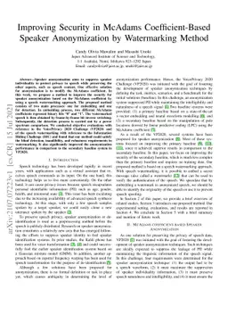 Improving Security in McAdams Coefficient-Based Speaker Anonymization by
  Watermarking Method