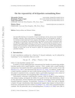 On the expressivity of bi-Lipschitz normalizing flows