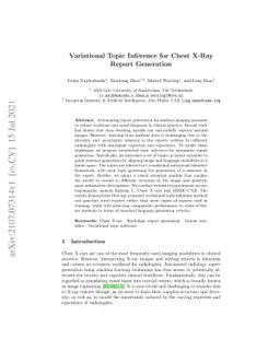 Variational Topic Inference for Chest X-Ray Report Generation