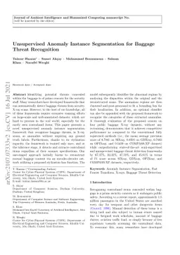 Unsupervised Anomaly Instance Segmentation for Baggage Threat
  Recognition