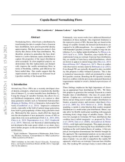 Copula-Based Normalizing Flows