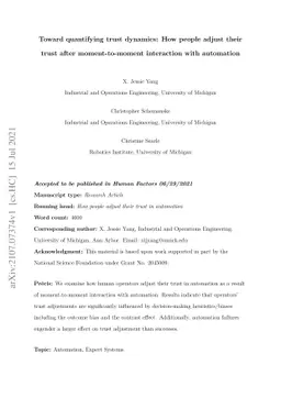 Toward quantifying trust dynamics: How people adjust their trust after
  moment-to-moment interaction with automation