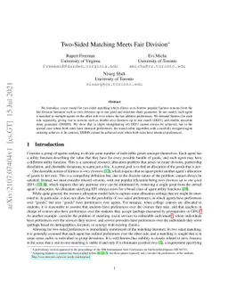 Two-Sided Matching Meets Fair Division