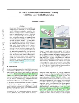 PC-MLP: Model-based Reinforcement Learning with Policy Cover Guided
  Exploration