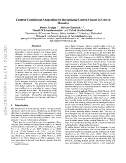 Context-Conditional Adaptation for Recognizing Unseen Classes in Unseen
  Domains
