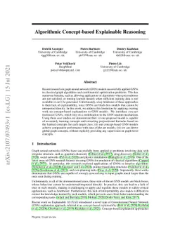 Algorithmic Concept-based Explainable Reasoning