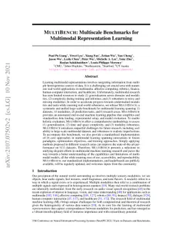 MultiBench: Multiscale Benchmarks for Multimodal Representation Learning